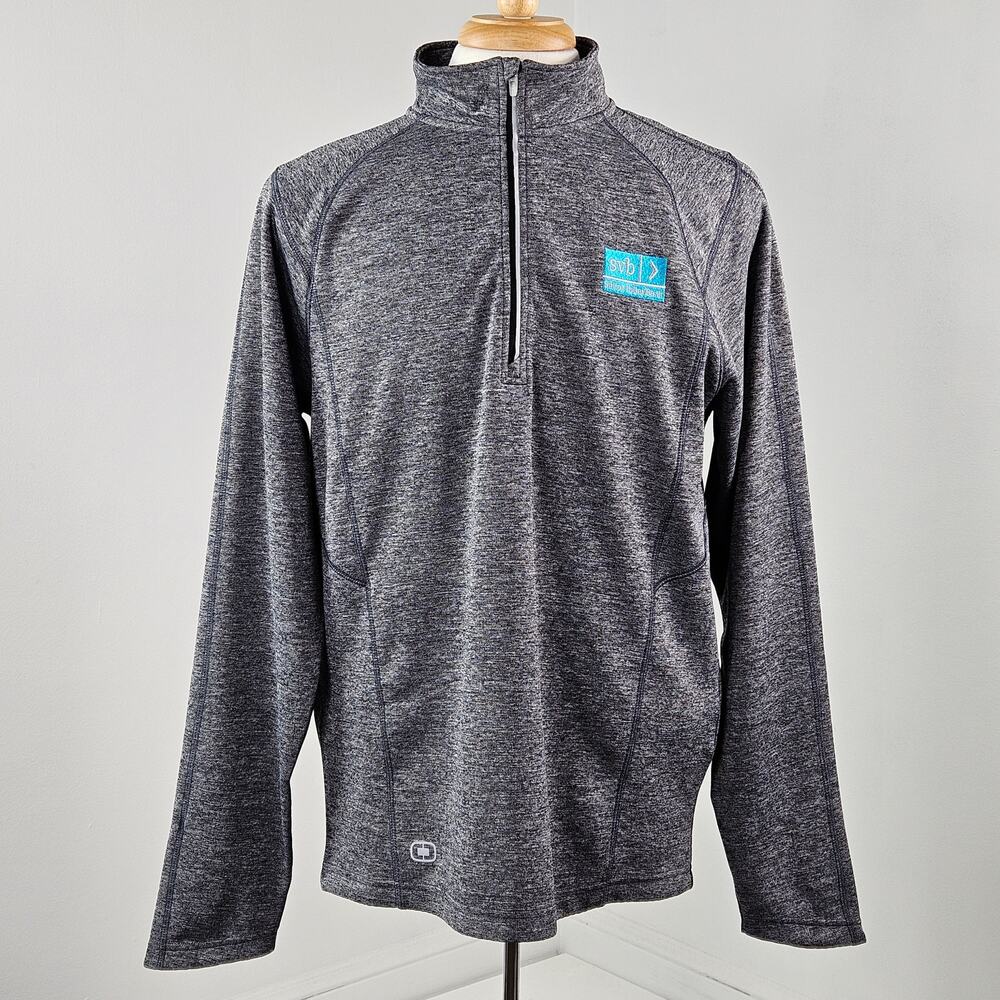 Ogio Men's Endurance Quater Zip‎ Silicon Valley Bank Gray Pullover  | Large
